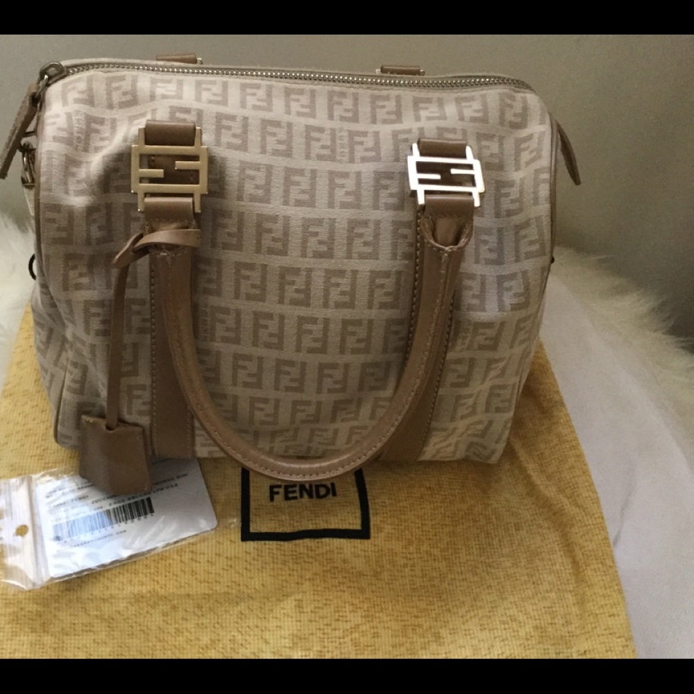 -SOLD- New Authentic Fendi Zucca mini Boston bag - Picture 1 of 14